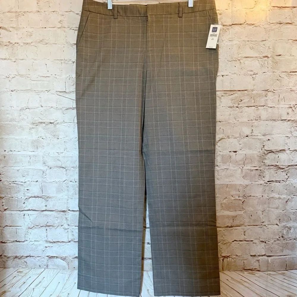 Gap plaid straight leg dress pants vintage NWT